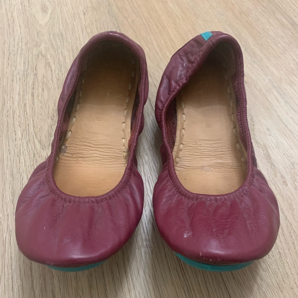 Burgundy Tieks size 8